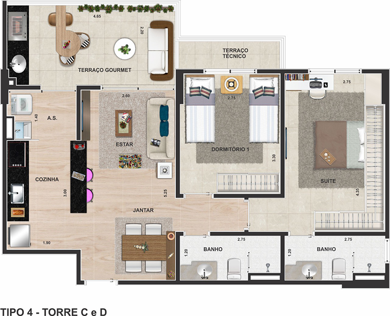 2 dorms