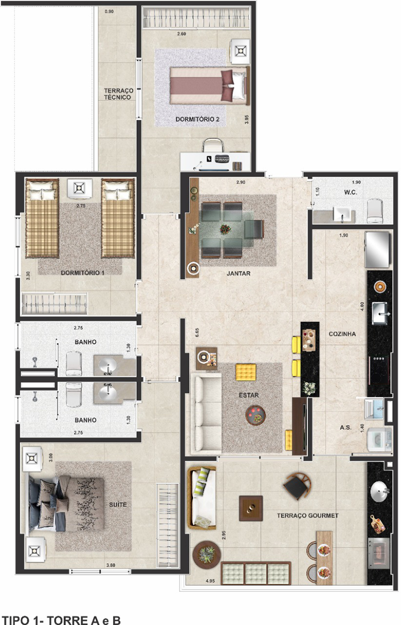 2 dorms