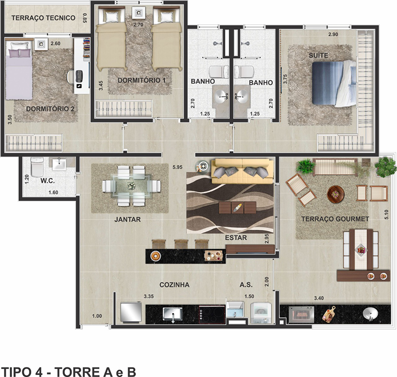 2 dorms